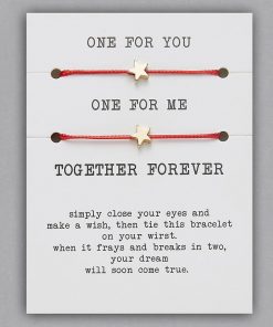 Bracelet Duo Amitié-etoile rouge